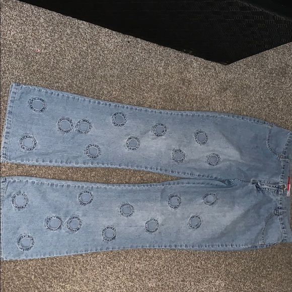 Cj jeans Blue Jeans flare jean holes - Picture 1 of 5